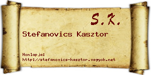 Stefanovics Kasztor névjegykártya